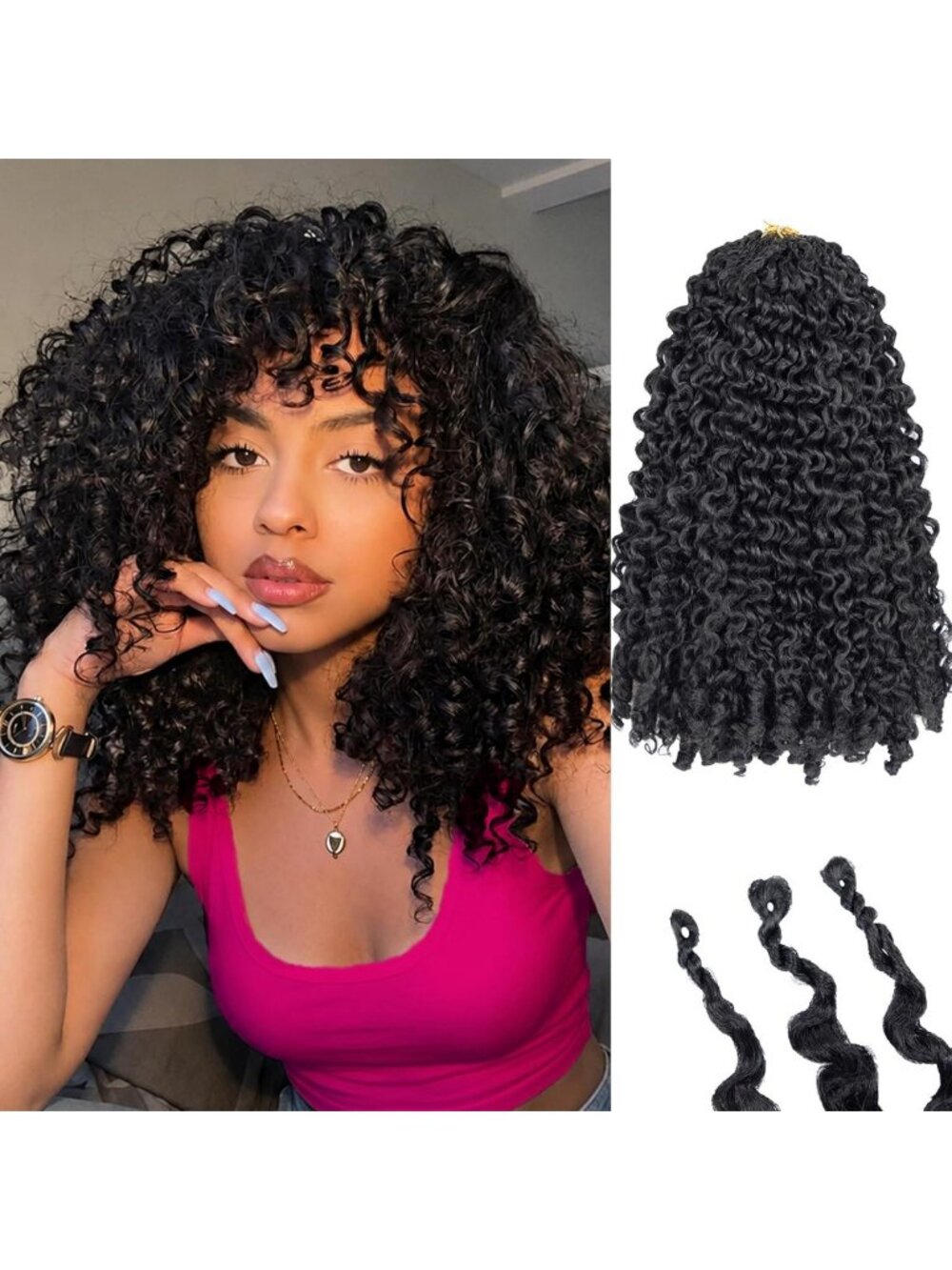Matriarchs Burmese Curly Crochet Hair for Black Women 14 Inch Crochet Hair